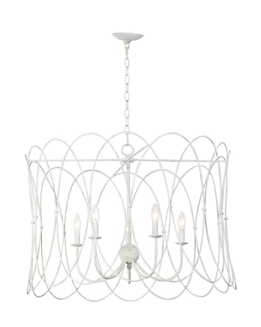 Maxim 27596WWT Trellis Five Light Chandelier, Weathered White Main Image.jpg