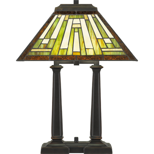 Quoizel TF5208RS Decker Two Light Table Lamp, Russet Main Image.jpg