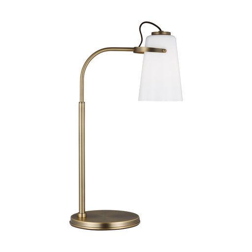 Visual Comfort Studio LT1001TWB1 Hazel One Light Table Lamp, Time Worn Brass Main Image.jpg