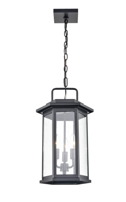 Millennium 2687-PBK Ellis Three Light Outdoor Hanging Lantern, Powder Coat Black Main Image.jpg