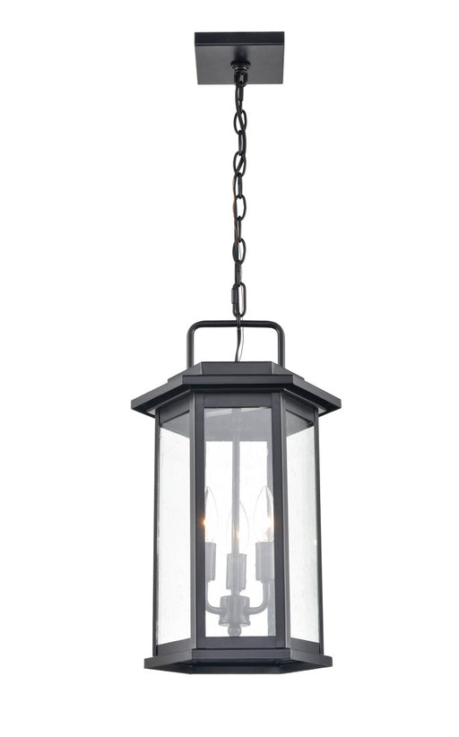 Millennium 2687-PBK Ellis Three Light Outdoor Hanging Lantern, Powder Coat Black Main Image.jpg