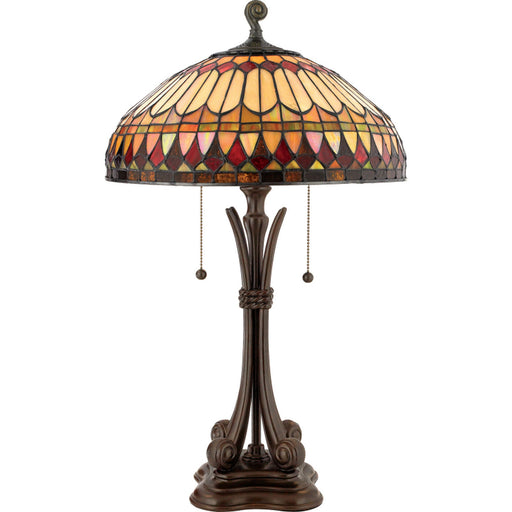 Quoizel TF6660BB West End Two Light Table Lamp, Brushed Bullion Main Image.jpg