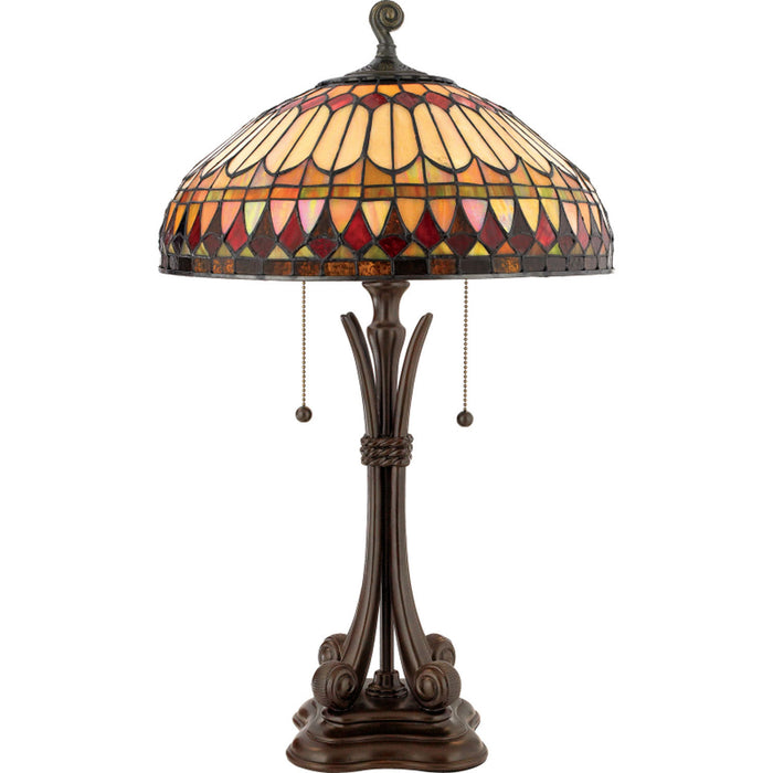 Quoizel TF6660BB West End Two Light Table Lamp, Brushed Bullion Main Image.jpg