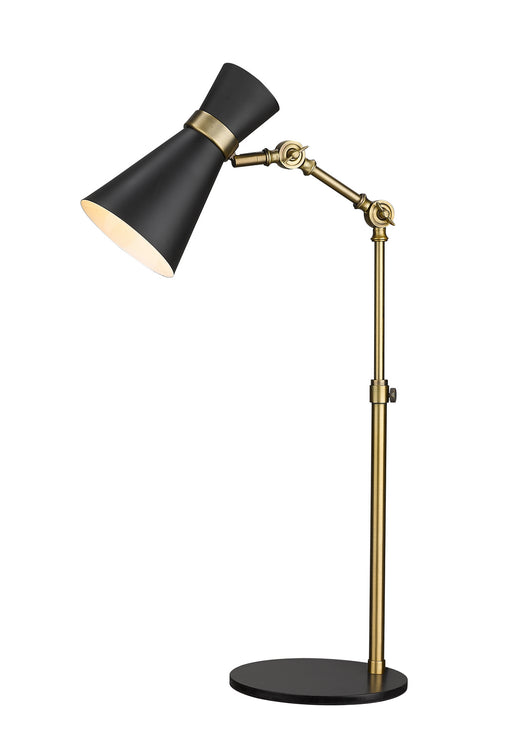 Z-Lite 728TL-MB-HBR Soriano One Light Table Lamp, Matte Black / Heritage Brass Main Image.jpg