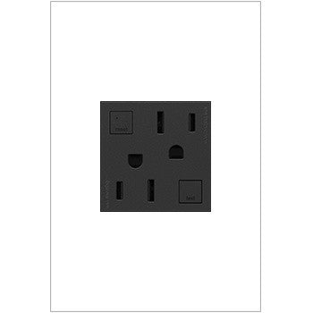adorne® AGFTR2152G4 Tamper-Resistant 15A Duplex Self-Test GFCI Receptacles, Graphite Main Image.jpg