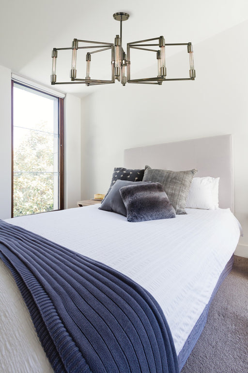 Framburg 5118 PN Focal Eight Light Chandelier, Polished Nickel Alternate Image.jpg