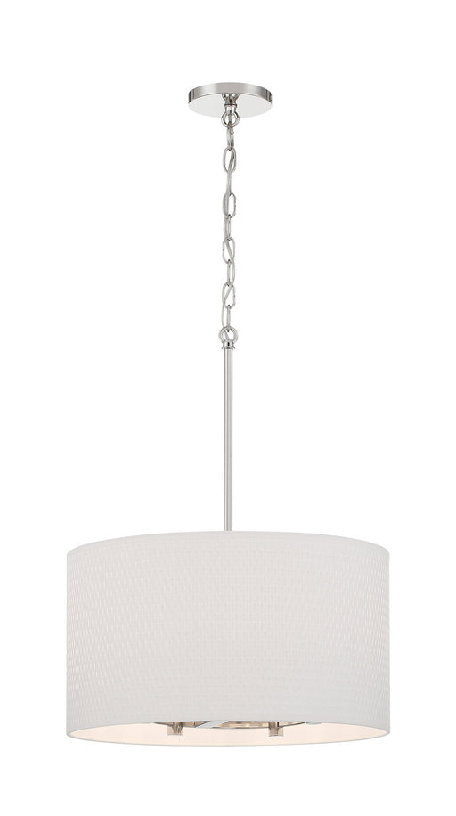 Minka-Lavery 3925-613 Palmetto Five Light Pendant, Polished Nickel Main Image.jpg