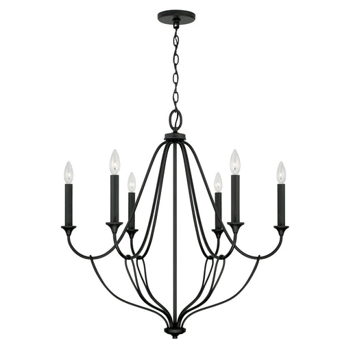 Capital Lighting 441661BI Bentley Six Light Chandelier, Black Iron Main Image.jpg