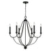 Capital Lighting 441661BI Bentley Six Light Chandelier, Black Iron Main Image.jpg