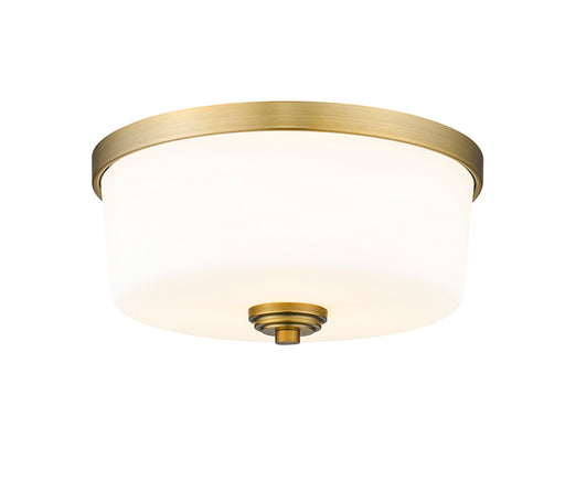 Z-Lite 220F3-HBR Arlington Three Light Flush Mount, Heritage Brass Main Image.jpg