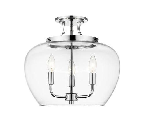 Z-Lite 473SF-CH Joliet Three Light Semi Flush Mount, Chrome Main Image.jpg