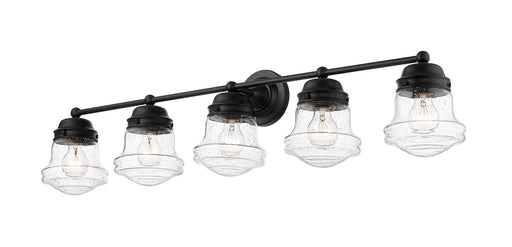 Z-Lite 736-5V-MB Vaughn Five Light Vanity, Matte Black Main Image.jpg