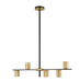 Z-Lite 814-5L-MB-OBR Calumet Five Light Island Pendant, Matte Black / Olde Brass Main Image.jpg