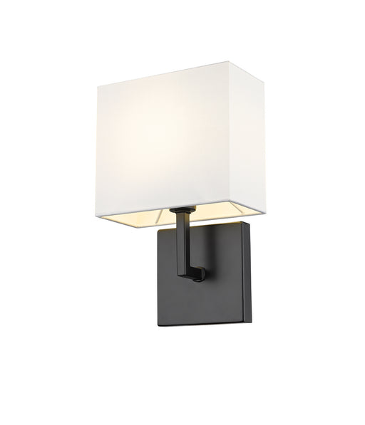 Z-Lite 815-1S-MB Saxon One Light Wall Sconce, Matte Black Main Image.jpg