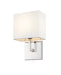 Z-Lite 815-1S-PN Saxon One Light Wall Sconce, Polished Nickel Main Image.jpg