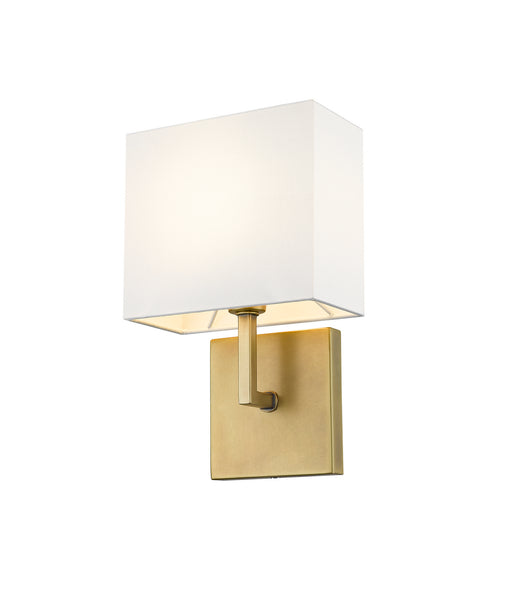 Z-Lite 815-1S-RB Saxon One Light Wall Sconce, Rubbed Brass Main Image.jpg