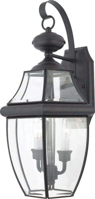 Quoizel NY8317K Newbury Two Light Outdoor Wall Lantern, Mystic Black Main Image.jpg