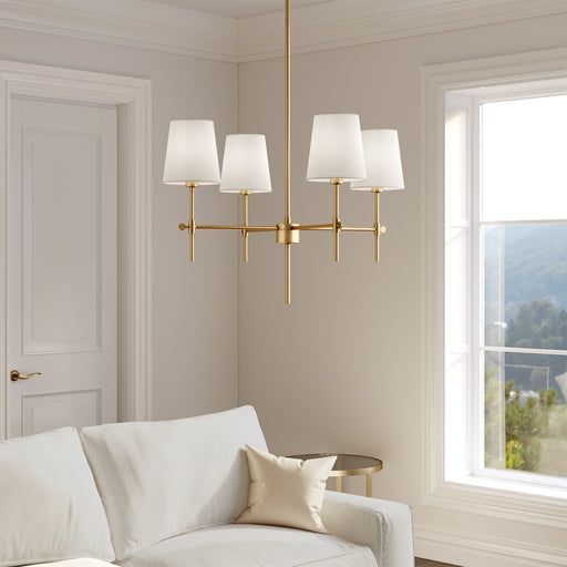 Visual Comfort Studio 3187204-848 Baker Four Light Chandelier, Satin Brass Alternate Image.jpg