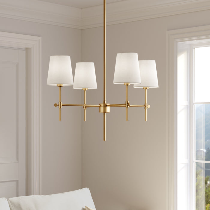 Visual Comfort Studio 3187204-848 Baker Four Light Chandelier, Satin Brass Alternate Image 2.jpg