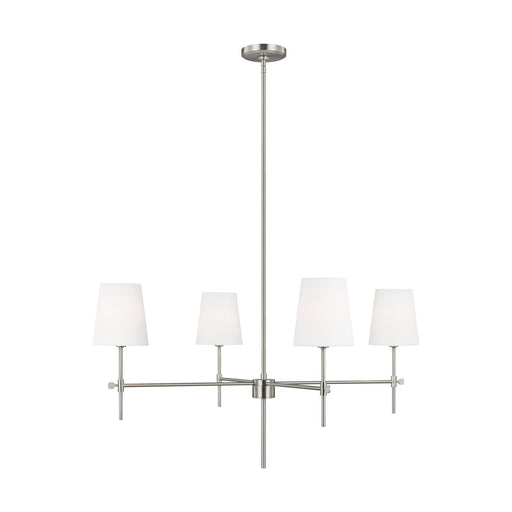 Visual Comfort Studio 3287204EN-962 Baker Four Light Chandelier, Brushed Nickel Main Image.jpg