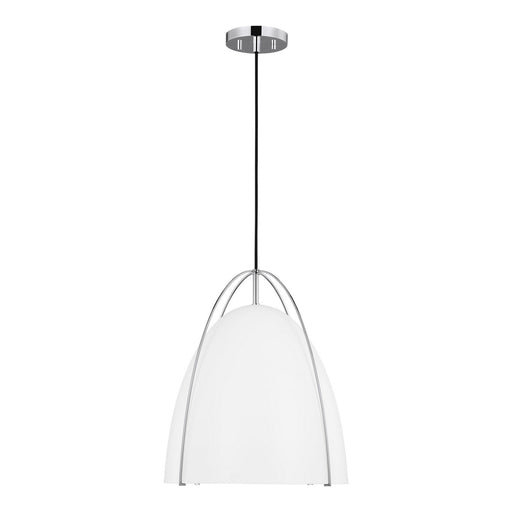 Visual Comfort Studio 6651801EN3-05 Norman One Light Pendant, Chrome Main Image.jpg