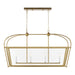Visual Comfort Studio 6691004-848 Charleston Four Light Linear Foyer, Satin Brass Main Image.jpg