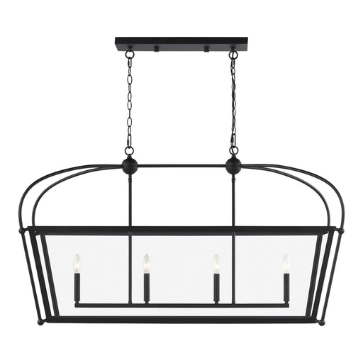 Visual Comfort Studio 6691004EN-112 Charleston Four Light Linear Lantern, Midnight Black Main Image.jpg