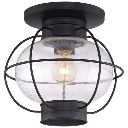 Quoizel COR1311K Cooper One Light Flush Mount, Mystic Black Main Image.jpg