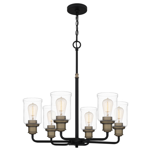 Quoizel COX5025MBK Cox Six Light Chandelier, Matte Black Main Image.jpg