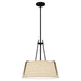Quoizel LOA2818MBK Leona Three Light Pendant, Matte Black Main Image.jpg