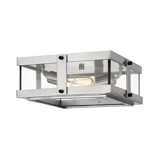 Quoizel QFL5347BN Beck Two Light Flush Mount, Brushed Nickel Main Image.jpg