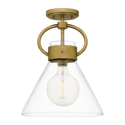 Quoizel WBS1712WS Webster One Light Semi Flush Mount, Weathered Brass Main Image.jpg
