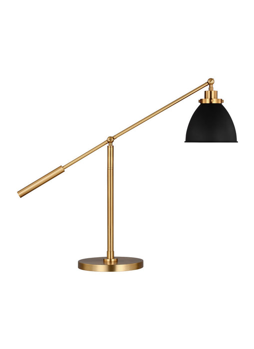 Visual Comfort Studio CT1101MBKBBS1 Wellfleet One Light Desk Lamp, Midnight Black and Burnished Brass Main Image.jpg