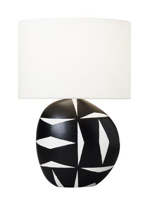 Visual Comfort Studio HT1041WLBL1 Franz One Light Table Lamp, White Leather W Black Leather Main Image.jpg