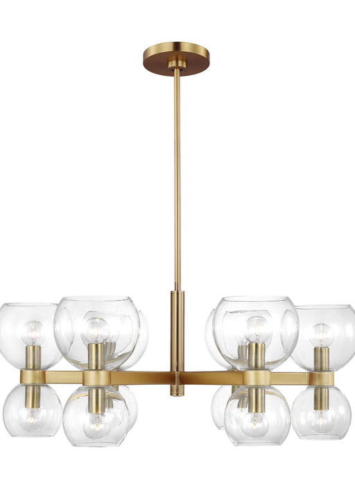 Visual Comfort Studio KSC10212BBSCG Londyn Six Light Chandelier, Burnished Brass with Clear Glass Main Image.jpg