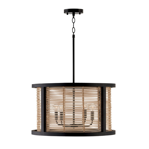Capital Lighting 344061FK Rico Four Light Pendant, Flat Black Main Image.jpg