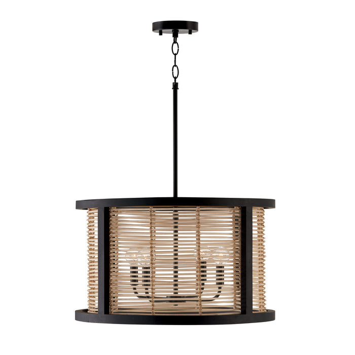 Capital Lighting 344061FK Rico Four Light Pendant, Flat Black Main Image.jpg