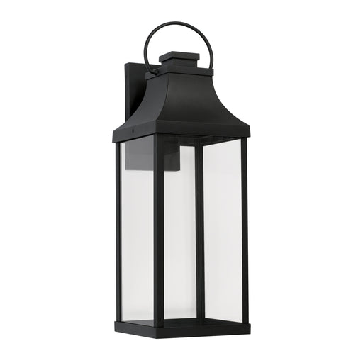 Capital Lighting 946441BK-GL Bradford One Light Outdoor Wall Lantern, Black Main Image.jpg