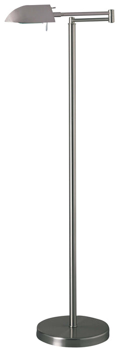 George Kovacs P4354-603 Wah-Hoo One Light Swing Arm Floor Lamp, Matte Brushed Nickel Main Image.jpg