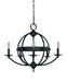 Framburg L1155 MBLACK Aurora Five Light Chandelier, Matte Black Main Image.jpg