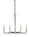 Framburg L1085 BN/MBLACK Schiller Five Light Chandelier, Brushed Nickel with Matte Black Accents Main Image.jpg