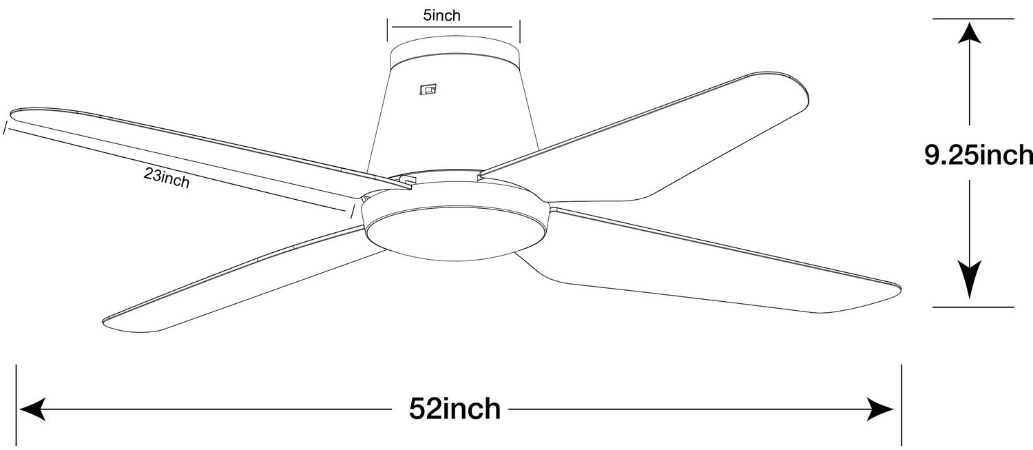 Lucci Air 21300101 Aria Hugger 52" Ceiling Fan, Matte White Alternate Image.jpg