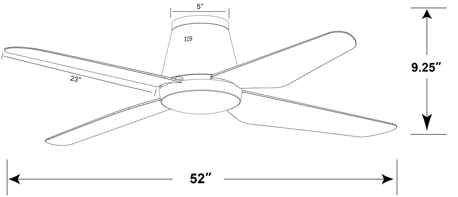 Lucci Air 21300101 Aria Hugger 52" Ceiling Fan, Matte White Alternate Image 6.jpg
