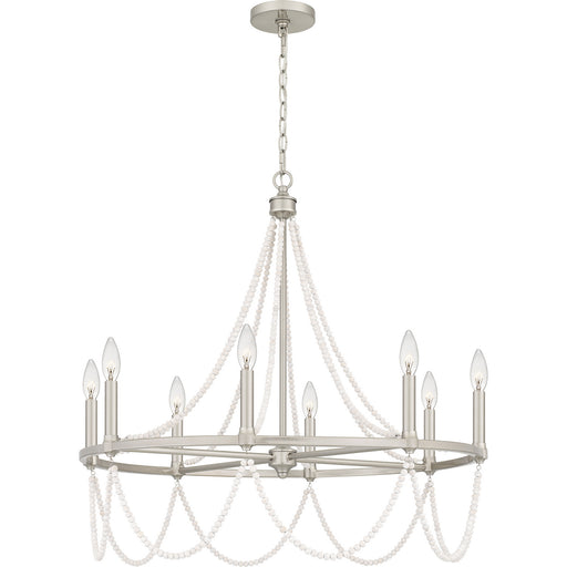Quoizel BGA5030BN Brigitta Eight Light Chandelier, Brushed Nickel Main Image.jpg