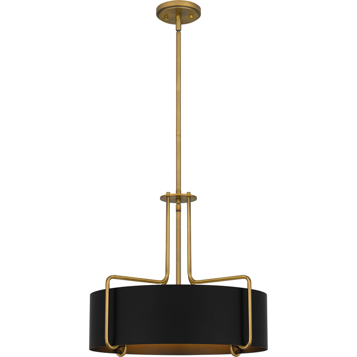 Quoizel QP5596AB Quoizel Pendant Four Light Pendant, Aged Brass Main Image.jpg