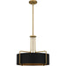 Quoizel QP5596AB Quoizel Pendant Four Light Pendant, Aged Brass Main Image.jpg