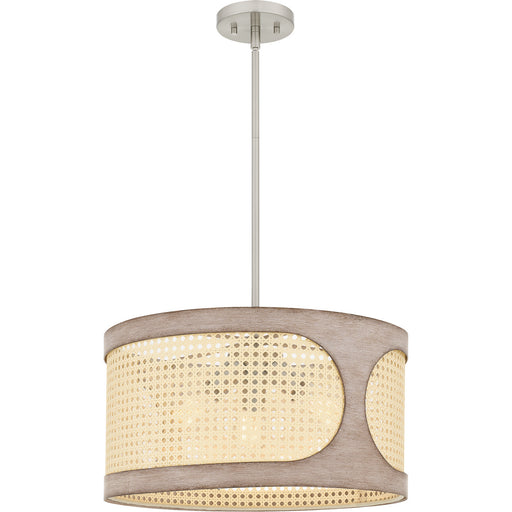 Quoizel SYA2818BN Syrah Three Light Pendant, Brushed Nickel Main Image.jpg