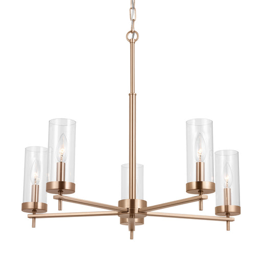 Visual Comfort Studio 3190305-848 Zire Five Light Chandelier, Satin Brass Alternate Image.jpg