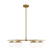 Visual Comfort Studio EC1246BBS Lune Six Light Chandelier, Burnished Brass Main Image.jpg