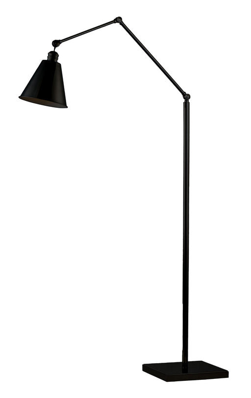 Maxim 12228BK Library One Light Floor Lamp, Black Main Image.jpg